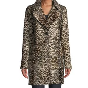 Elie Tahari calf hair leopard print coat (NWT)